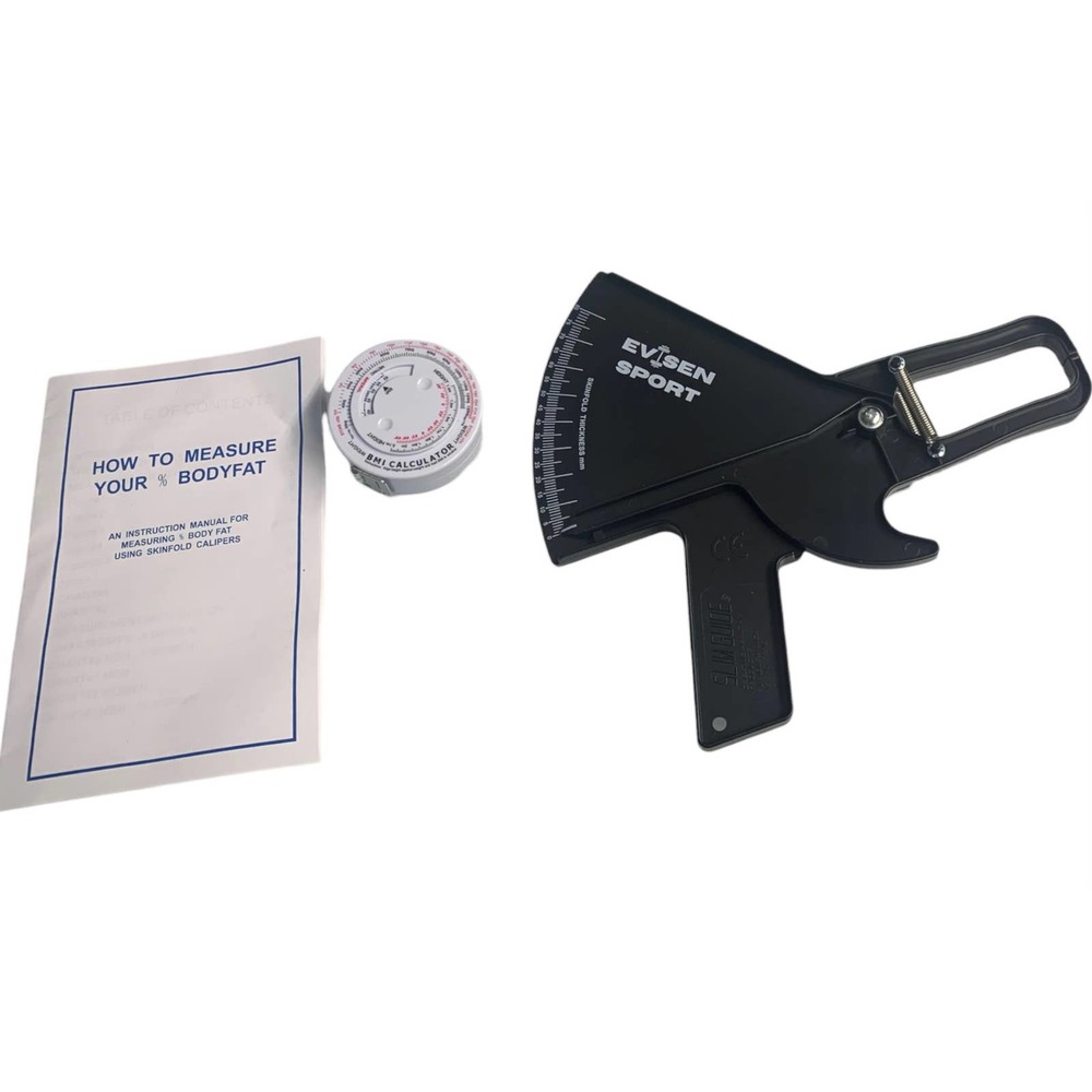 Evisen Sport Skinfold Body Fat Caliper Measuring Tool‎ + Body Tape Measure